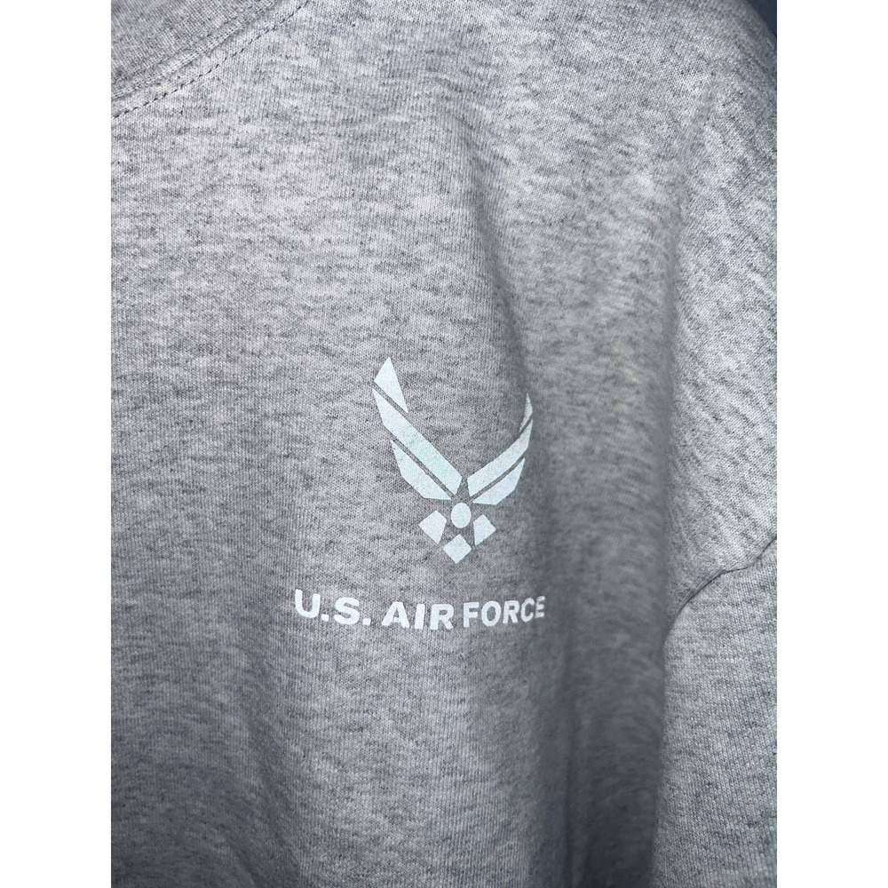 US Air Force Sweatshirt Mens Large Gray Crewneck Made in USA Military Meke Inc